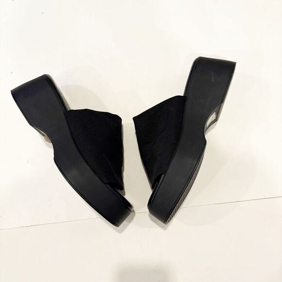 Steve Madden VTG 90’s Slinky Sandal Platform Shoe Size 8 Black Stretch Y2K - Picture 5 of 9
